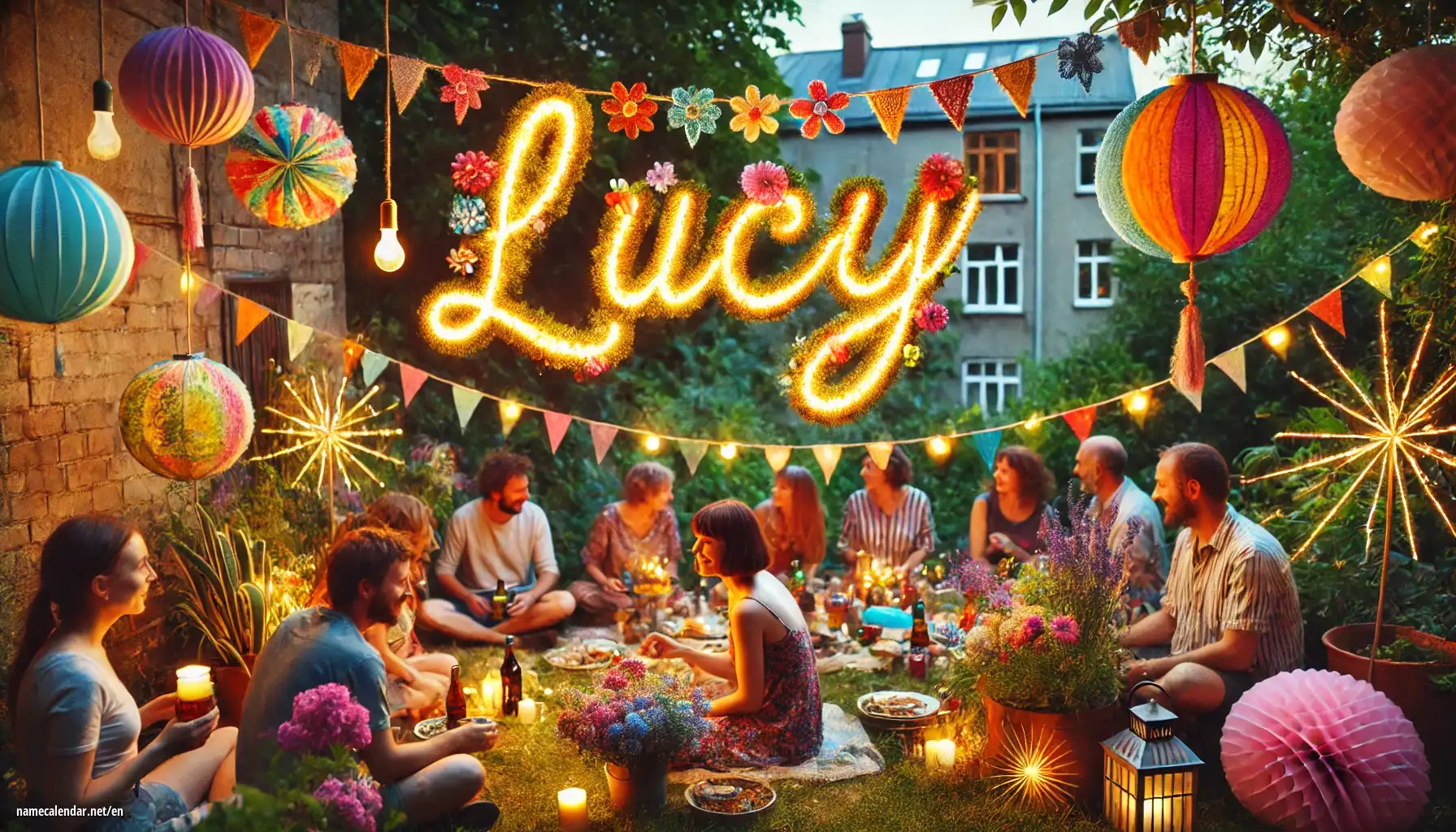 Celebration of name day and name - Lucy