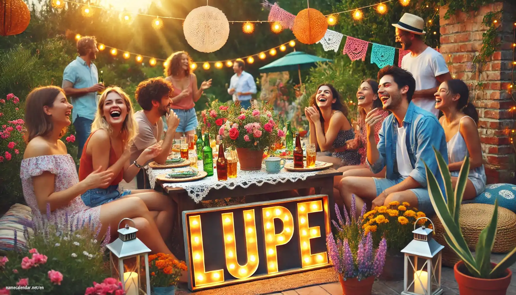 Celebration of name day and name - Lupe