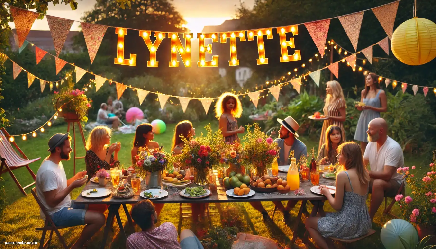 Celebration of name day and name - Lynette