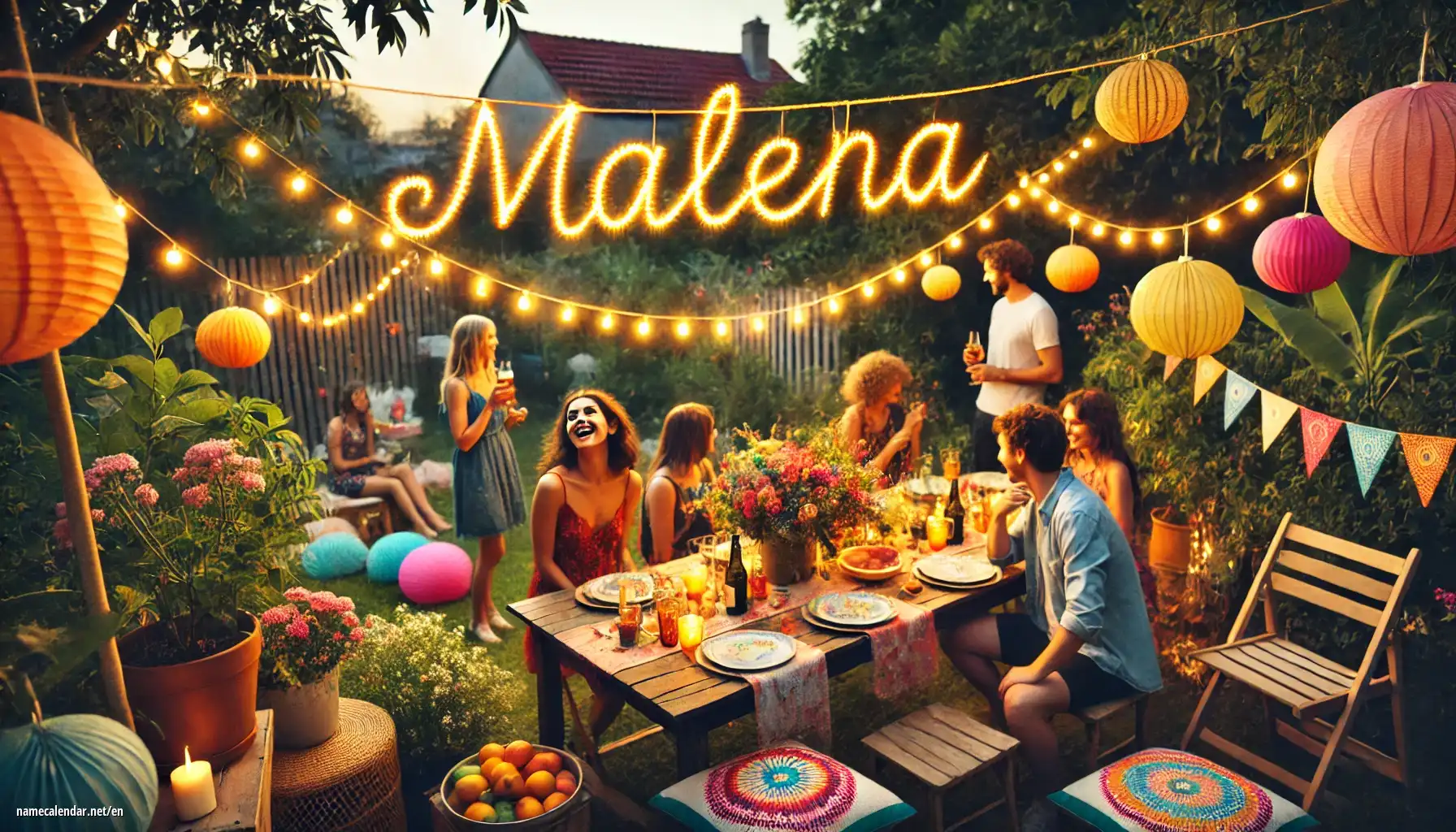 Celebration of name day and name - Malena