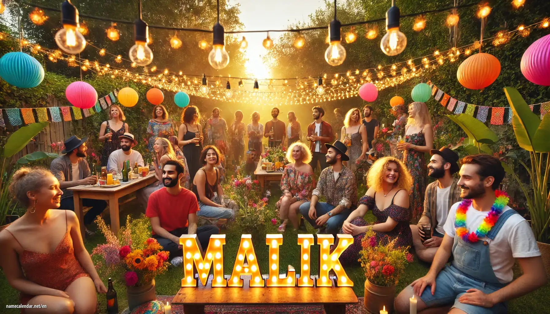 Celebration of name day and name - Malik