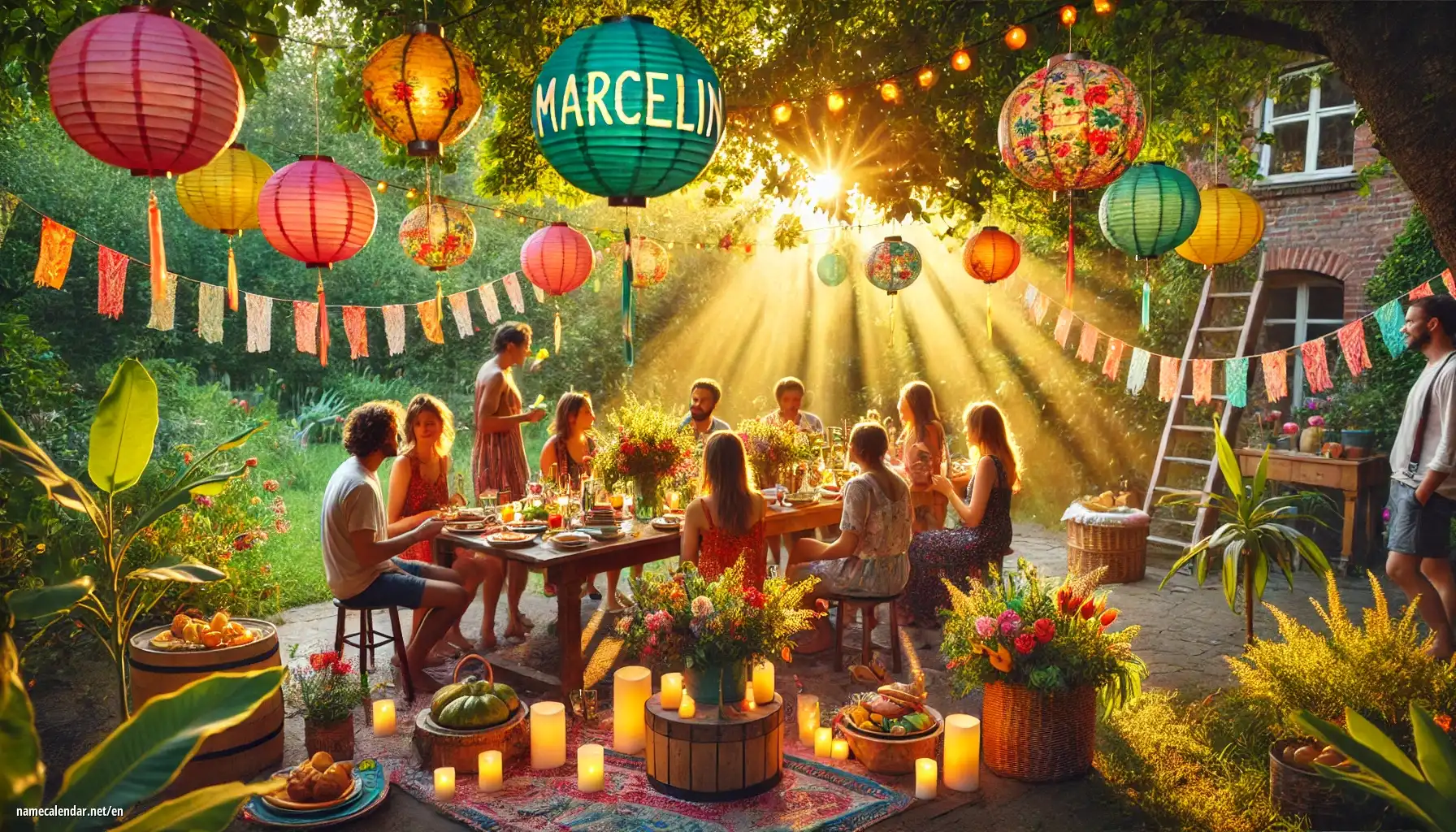 Celebration of name day and name - Marcelin