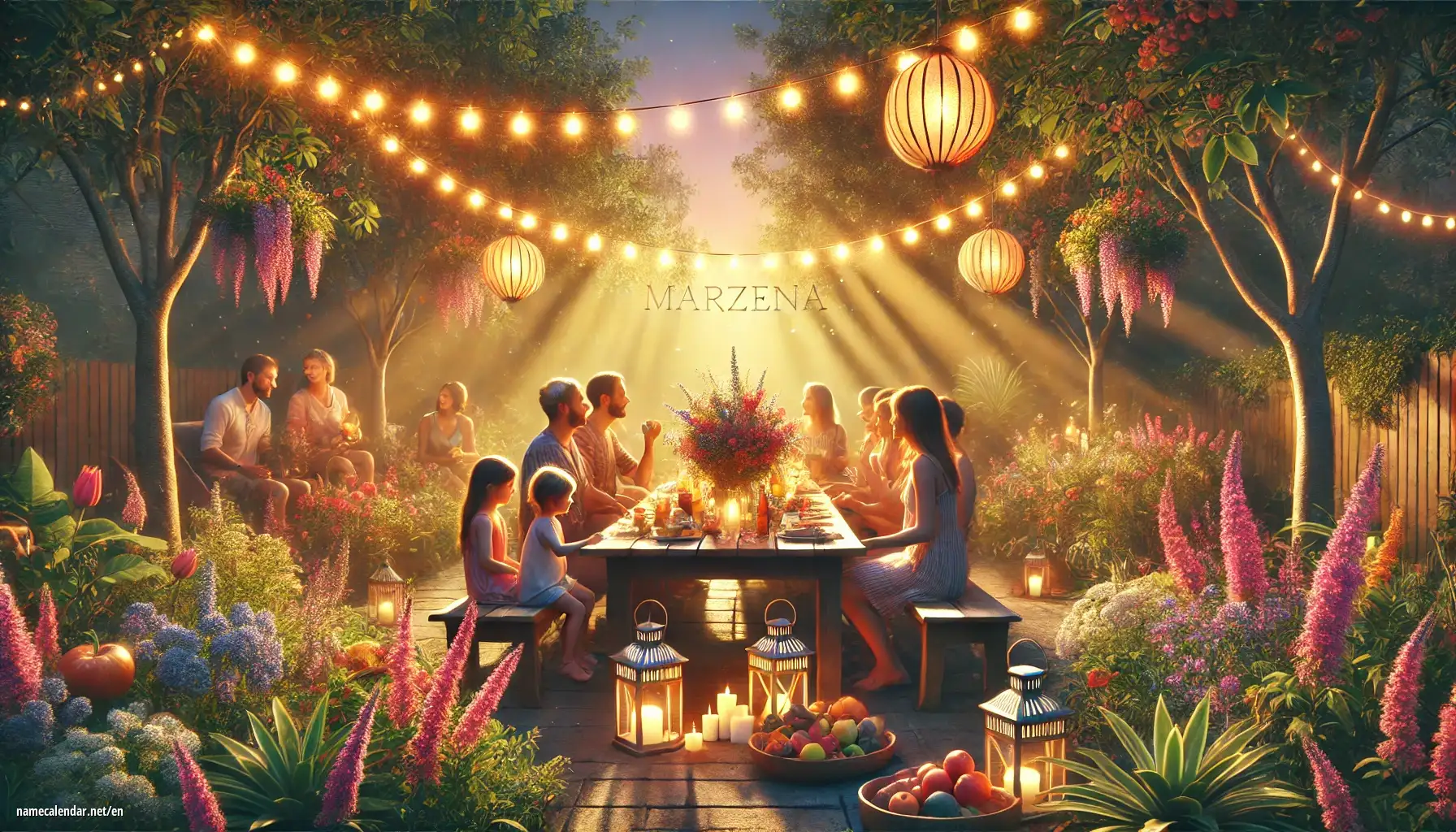 Celebration of name day and name - Marzena