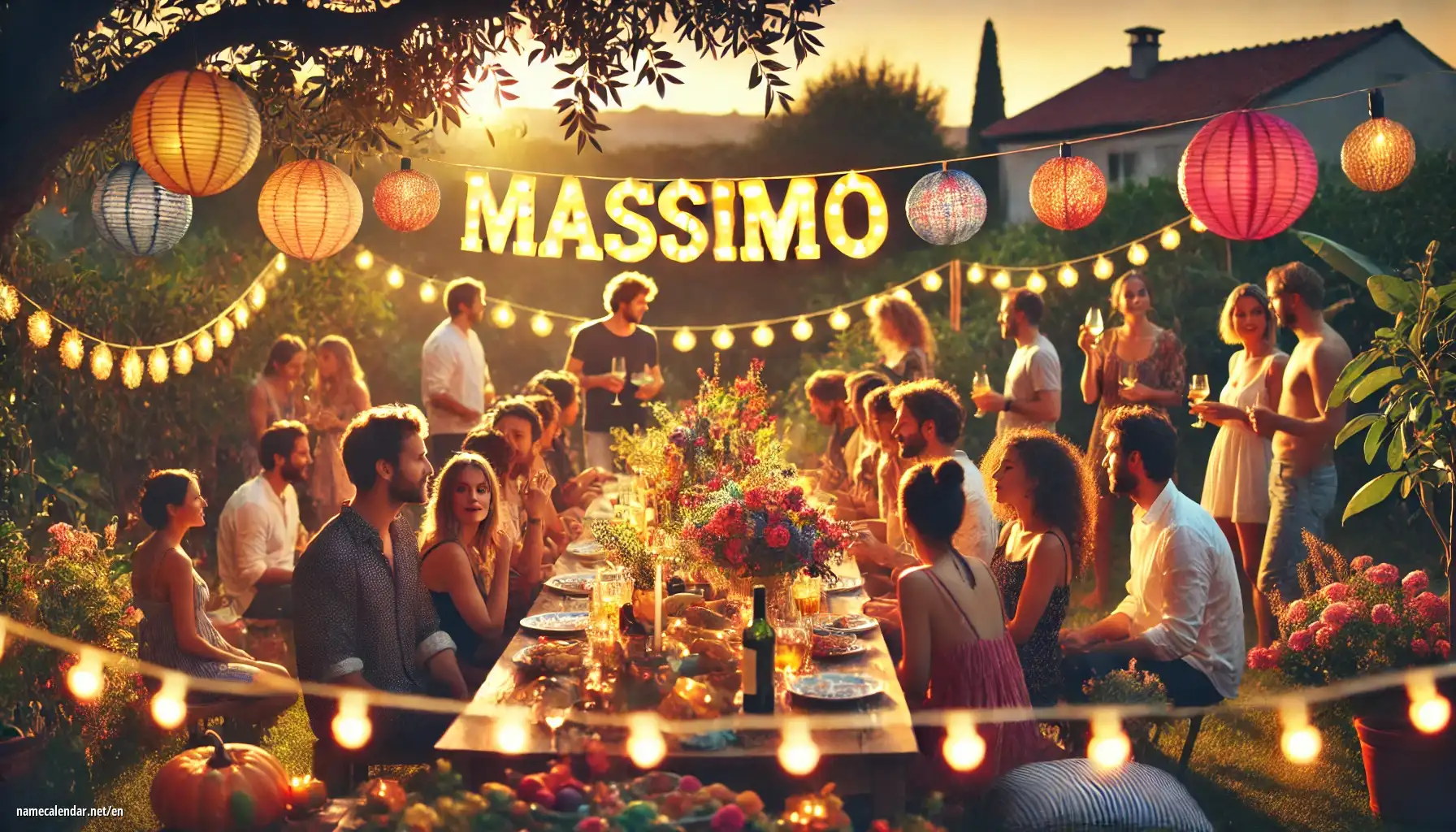 Celebration of name day and name - Massimo