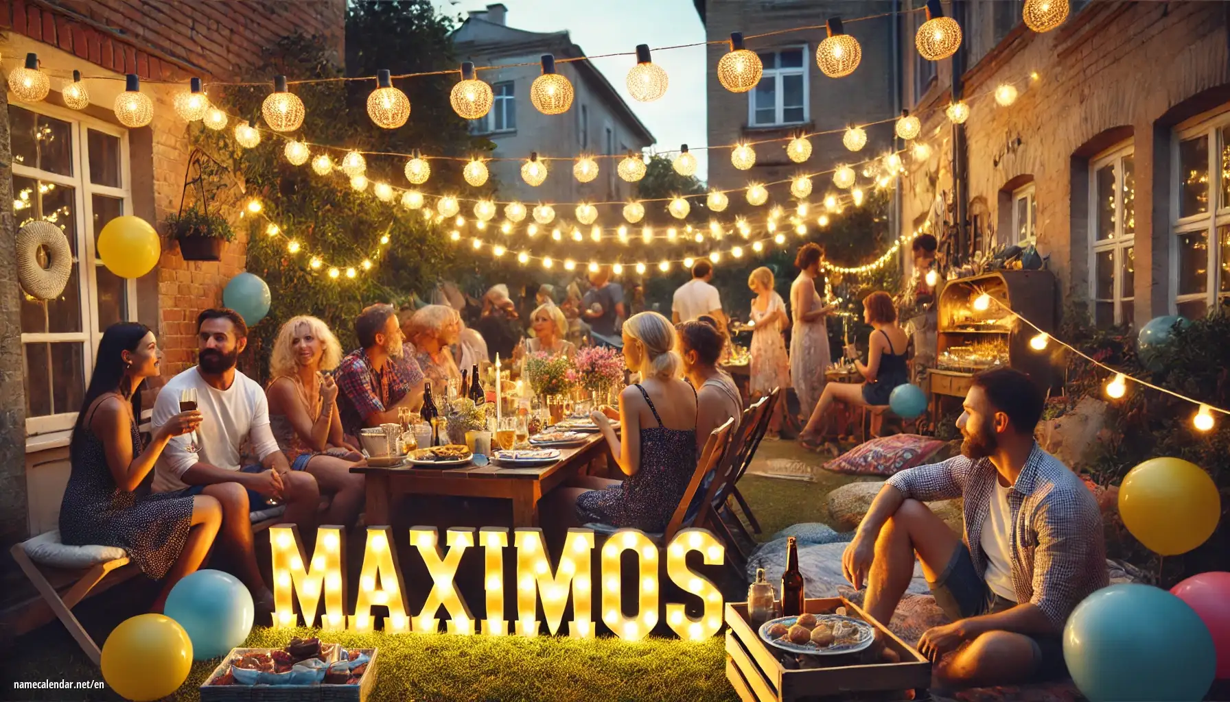 Celebration of name day and name - Maximos