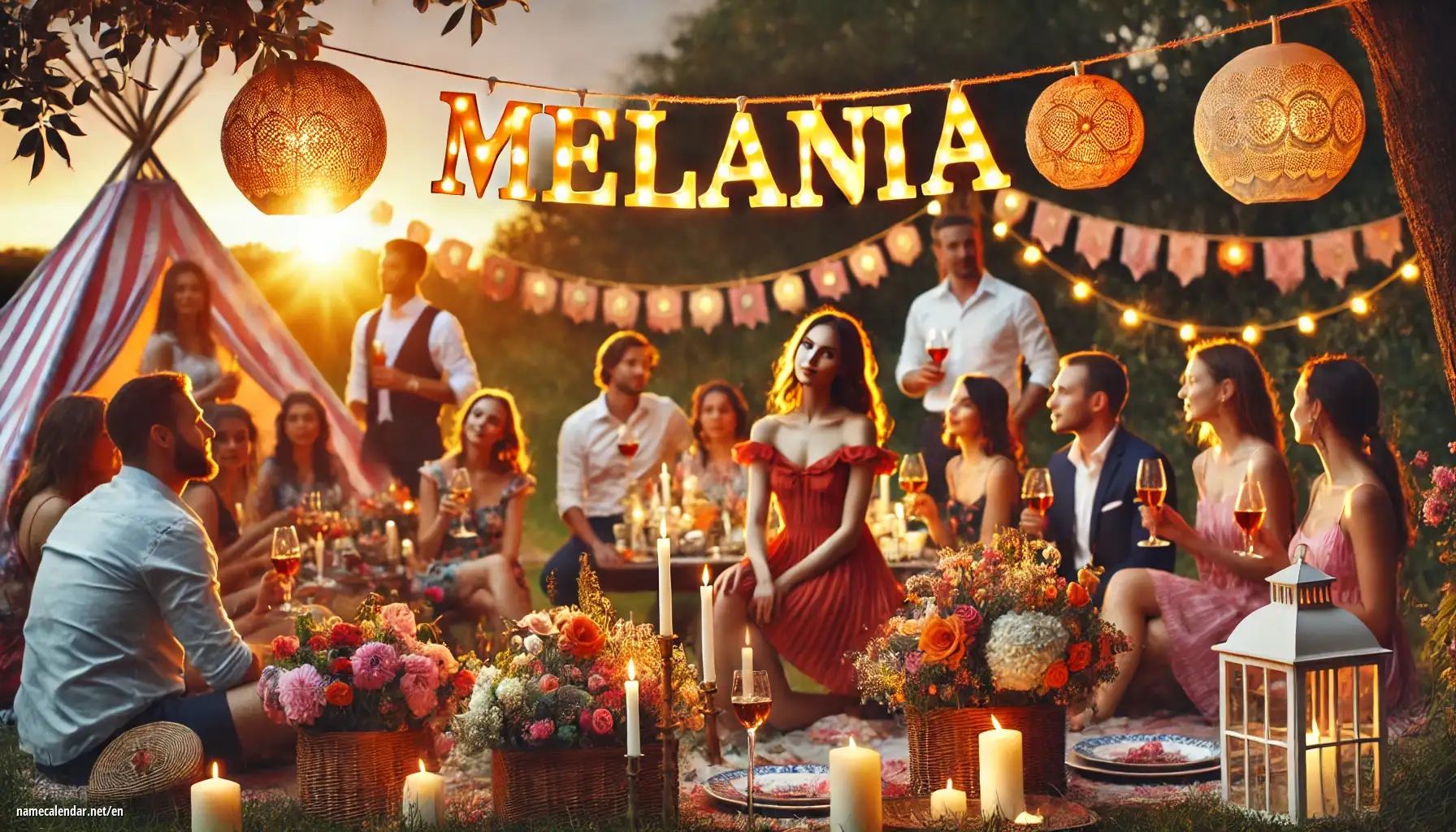 Celebration of name day and name - Melania