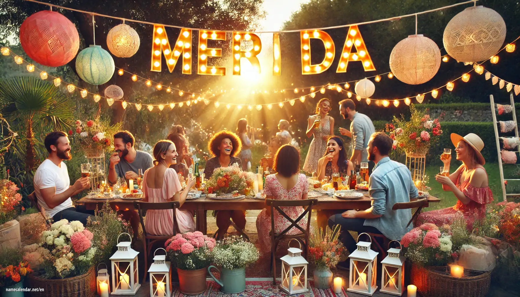 Celebration of name day and name - Merida