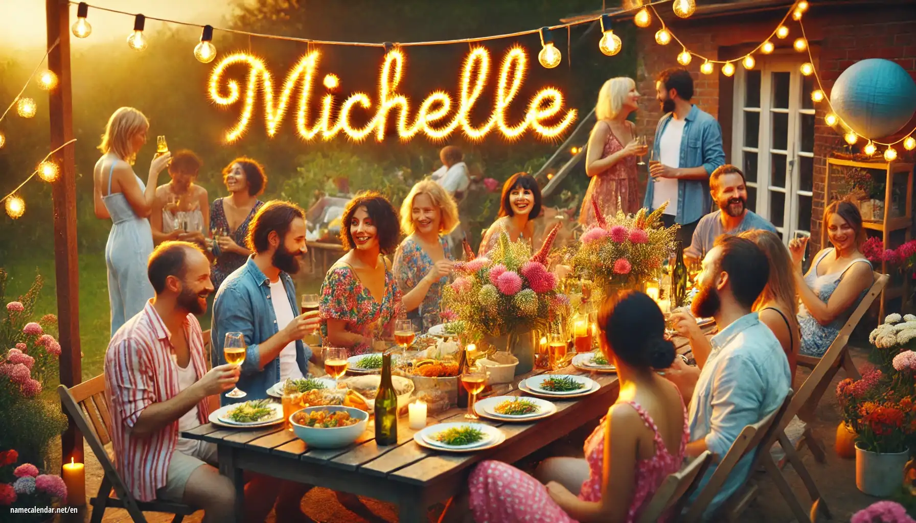 Celebration of name day and name - Michelle