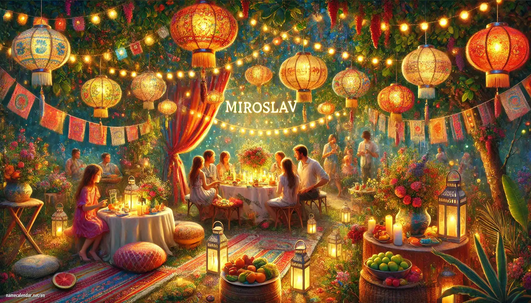 Celebration of name day and name - Miroslav