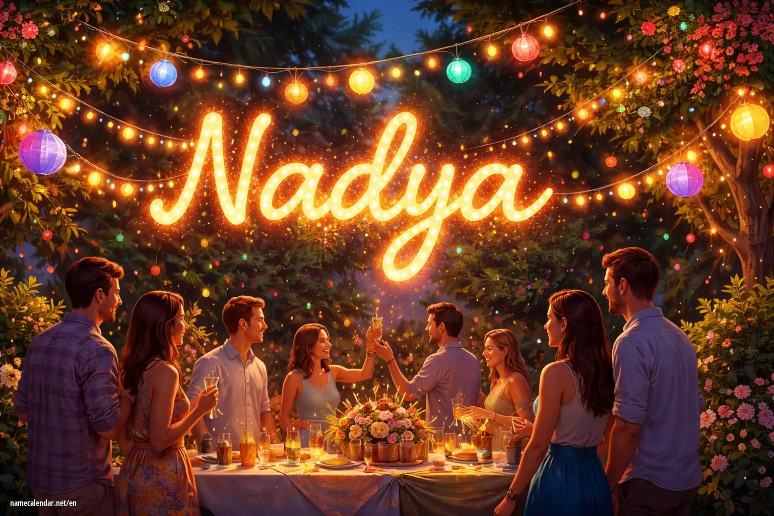 Celebration of name day and name - Nadya