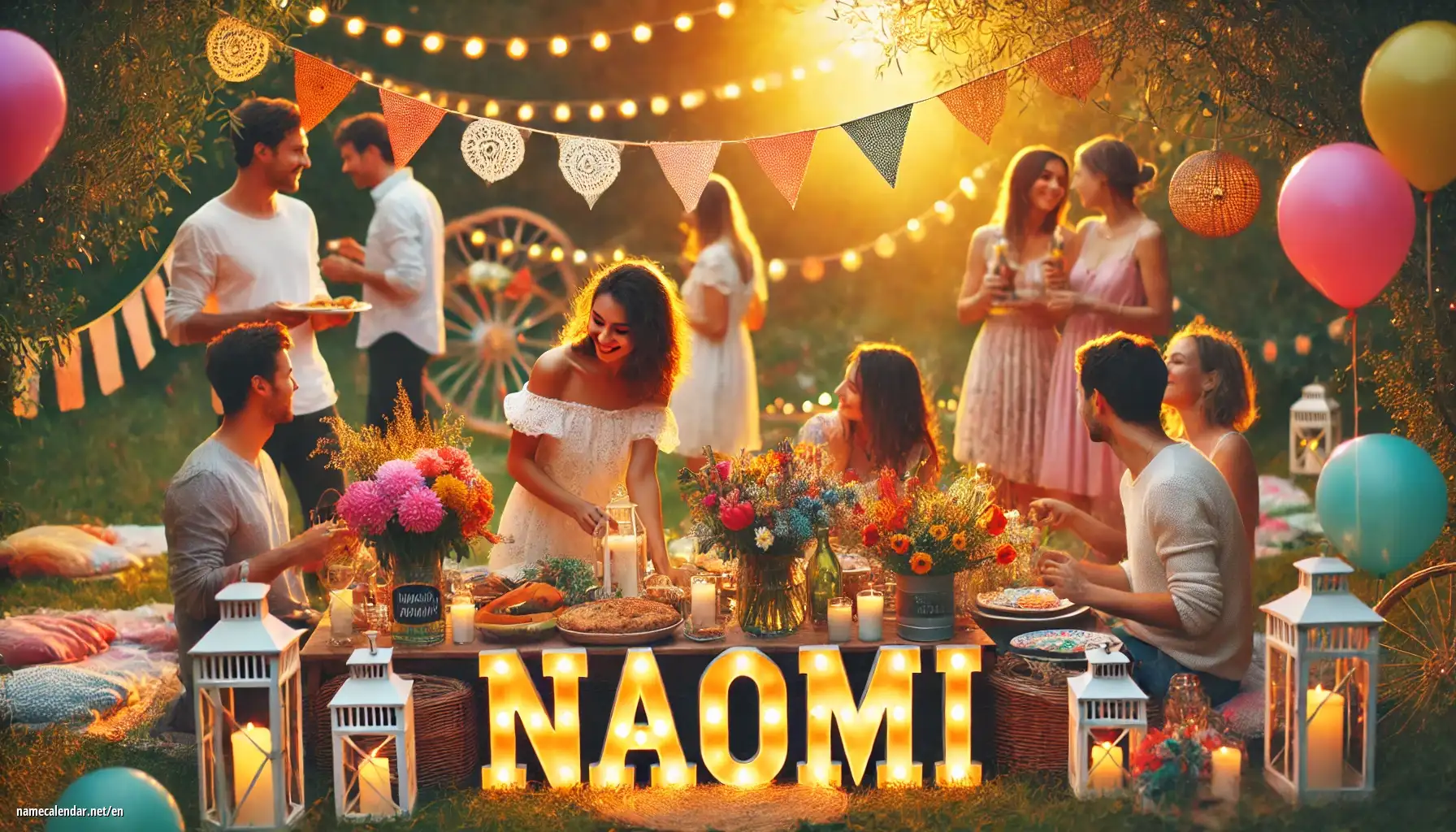 Celebration of name day and name - Naomi