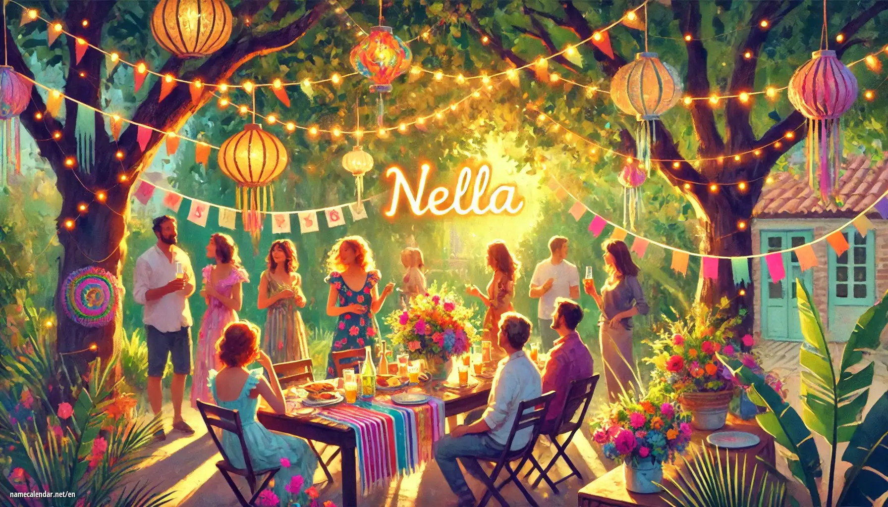 Celebration of name day and name - Nella