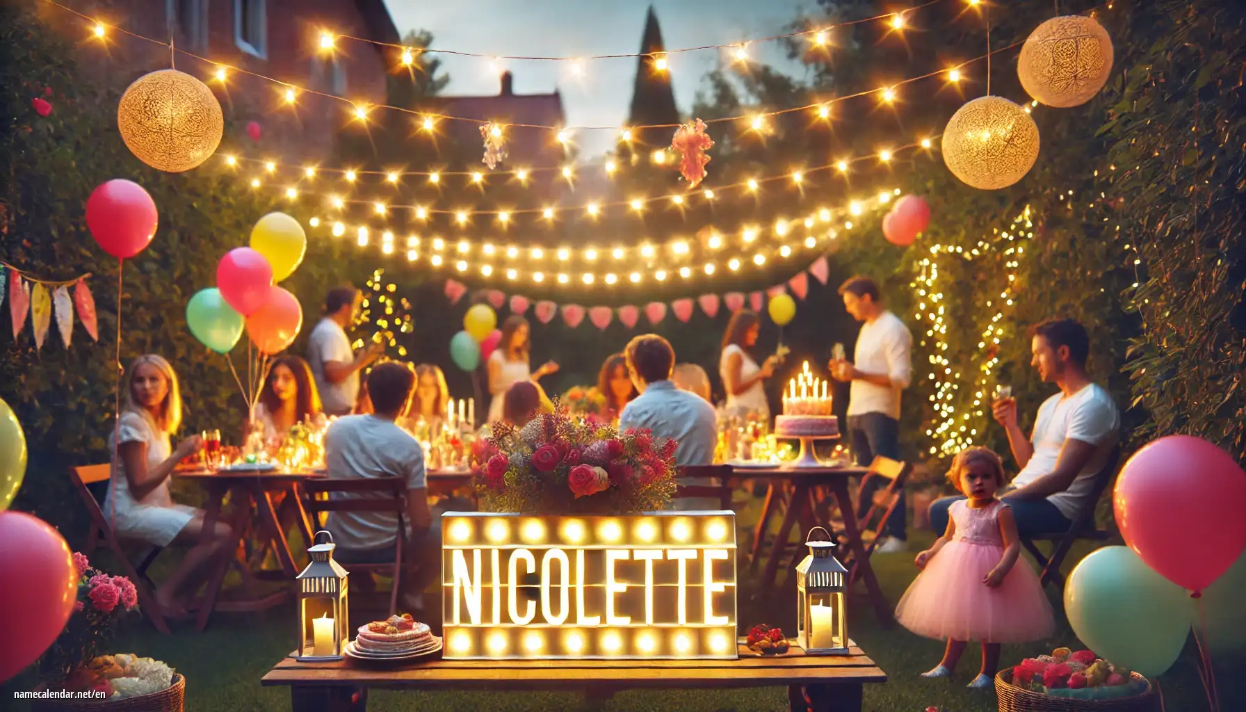 Celebration of name day and name - Nicolette