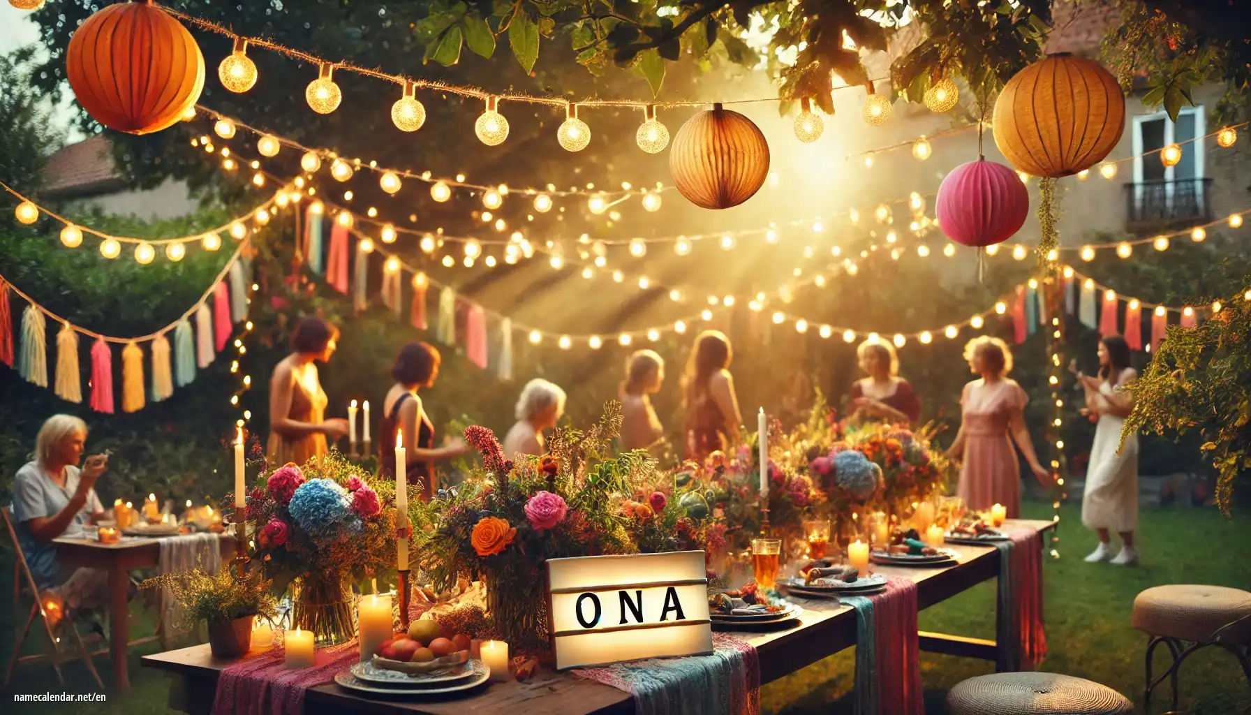 Celebration of name day and name - Ona