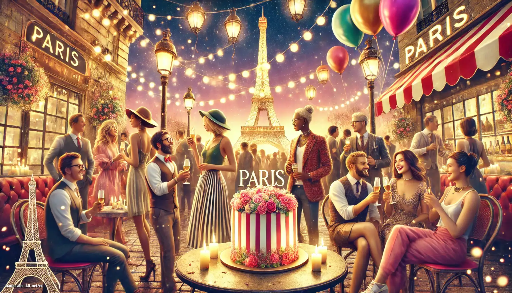 Celebration of name day and name - París