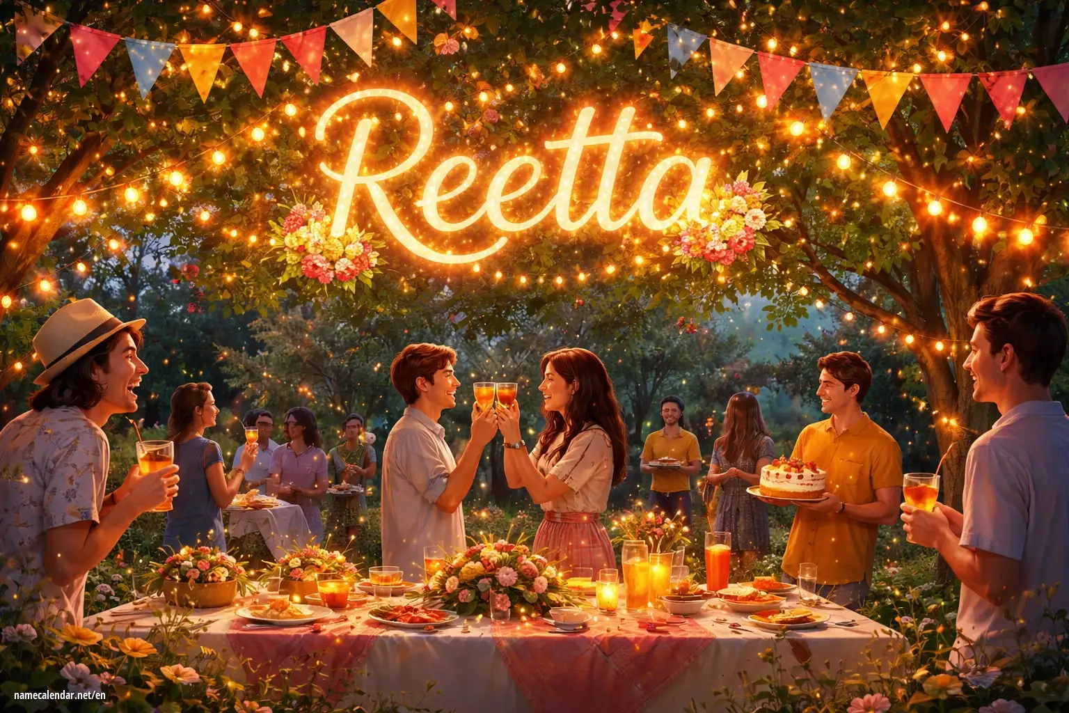 Celebration of name day and name - Reetta