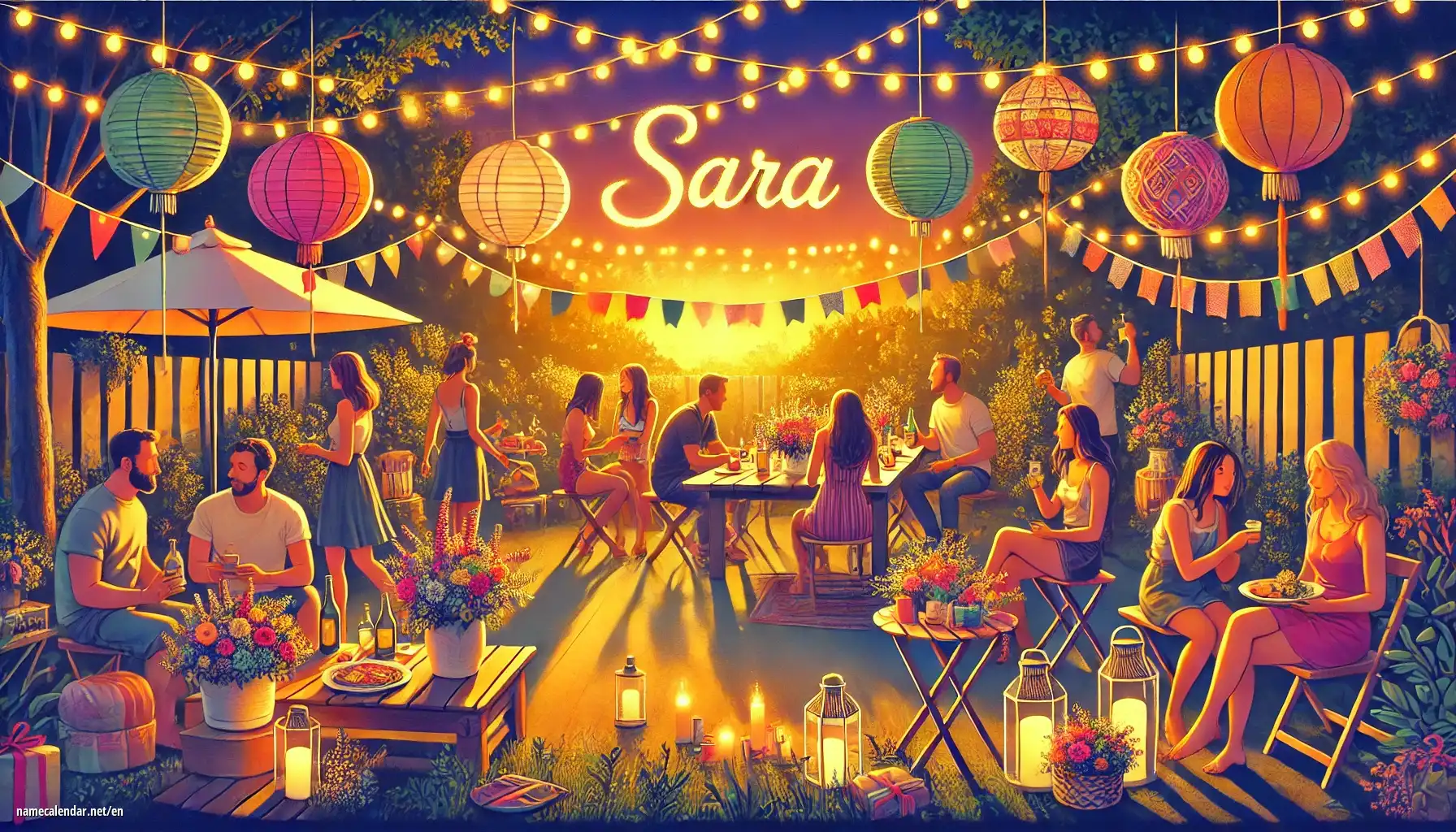 Celebration of name day and name - Sára