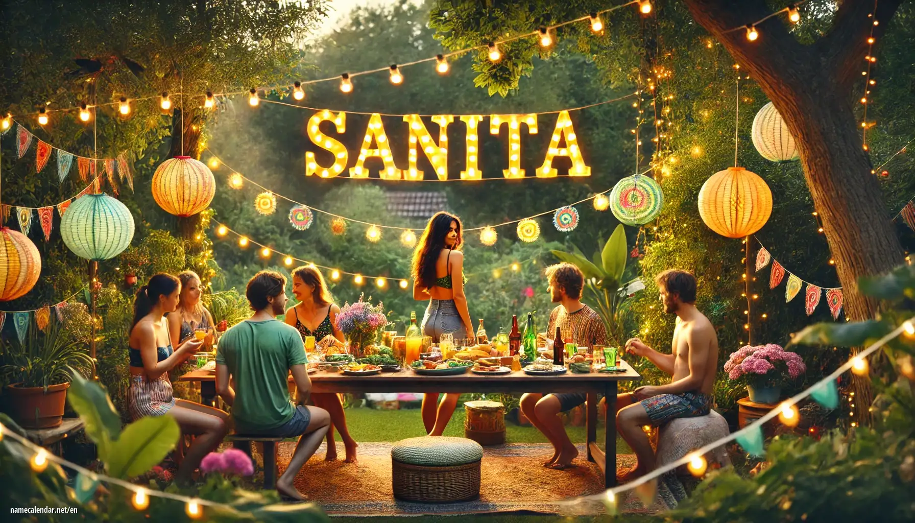 Celebration of name day and name - Sanita