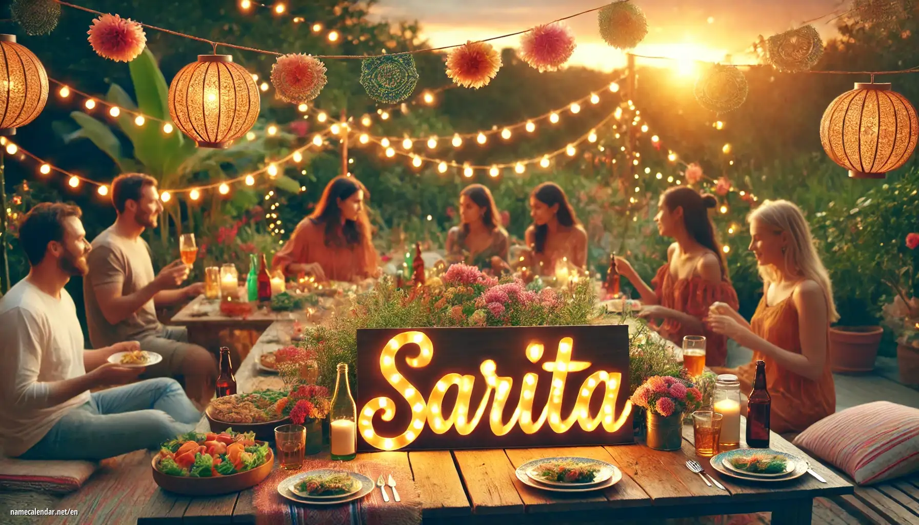 Celebration of name day and name - Sarita