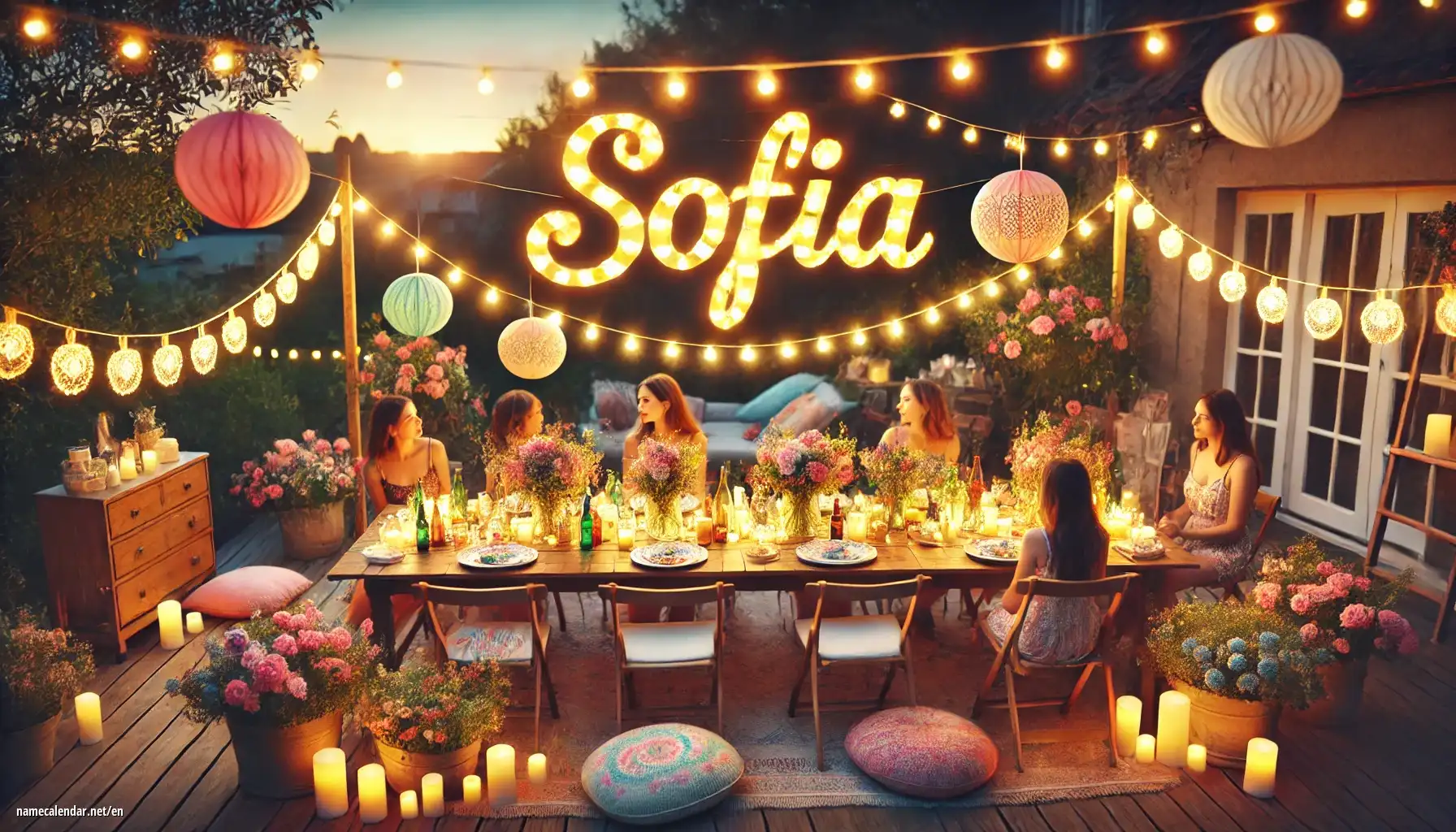 Celebration of name day and name - Sofía