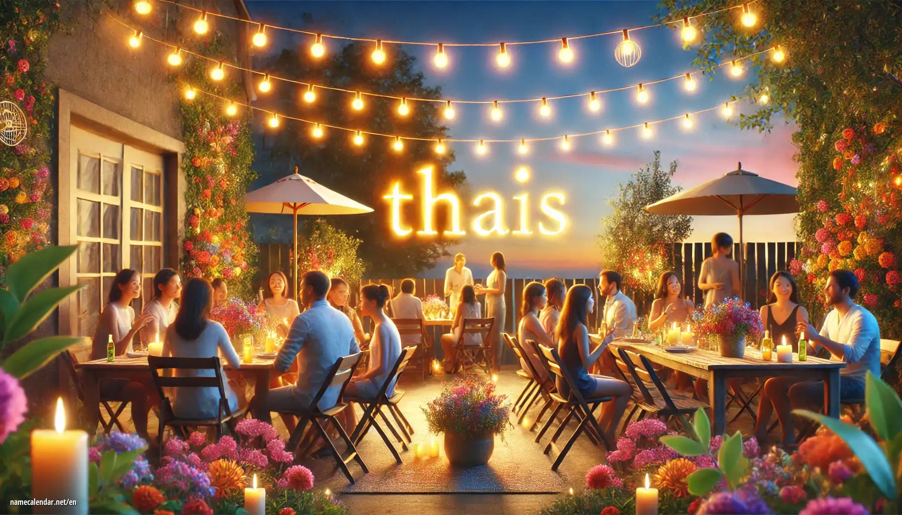 Celebration of name day and name - Thaís