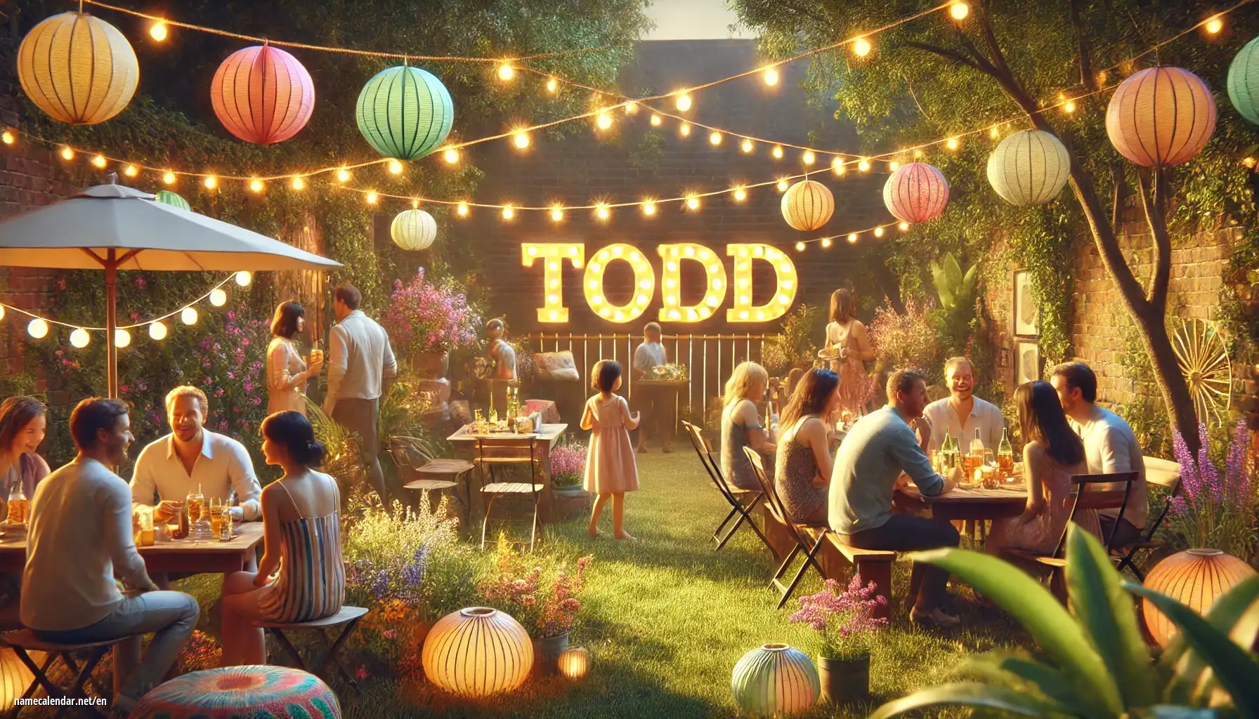 Celebration of name day and name - Todd