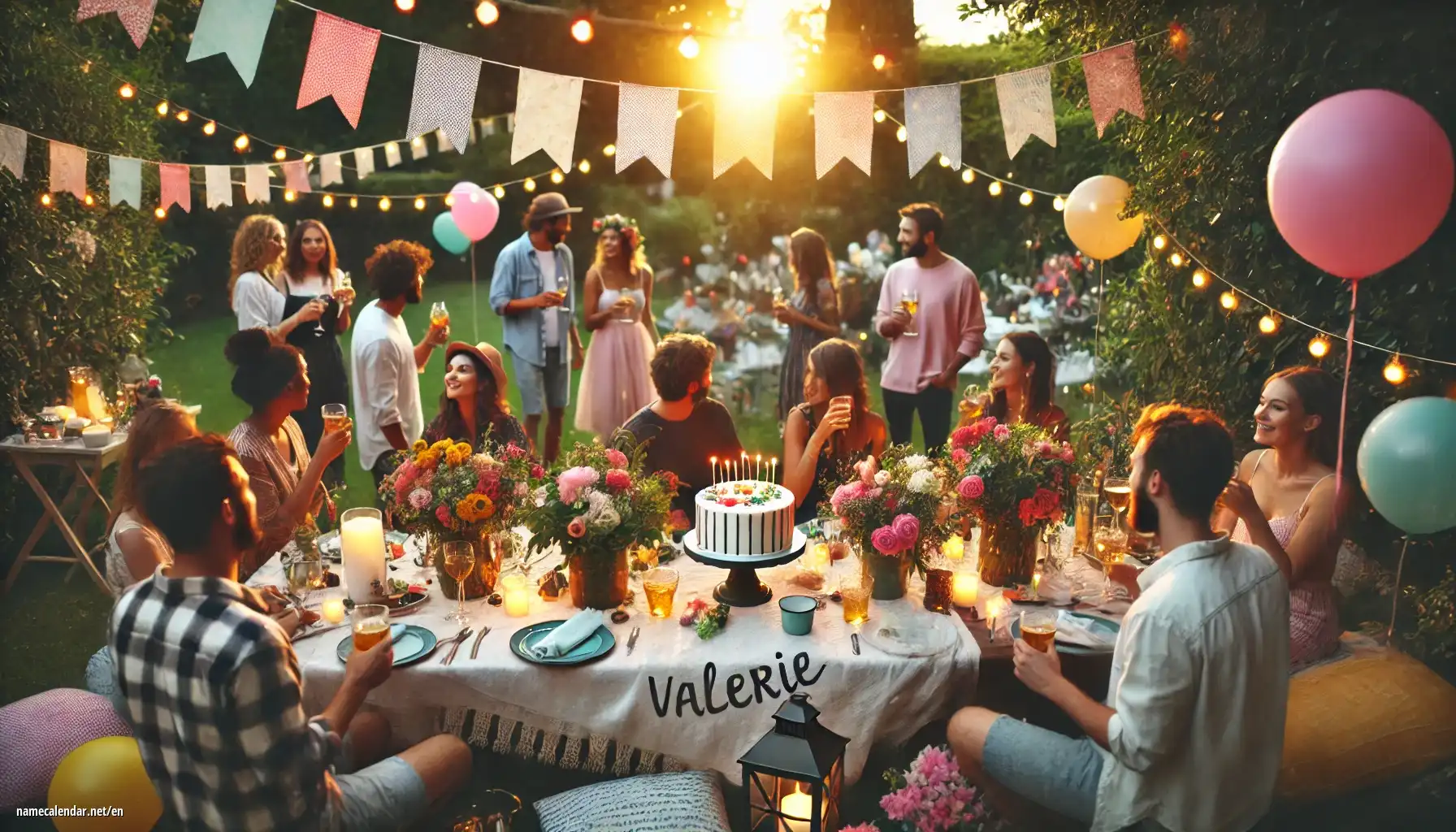 Celebration of name day and name - Valerie