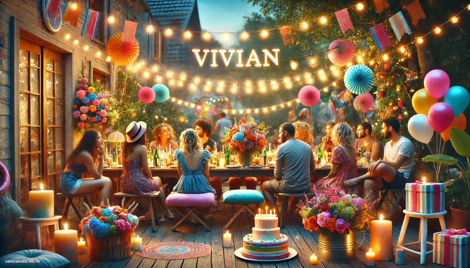 Celebration of name day and name - Vivian