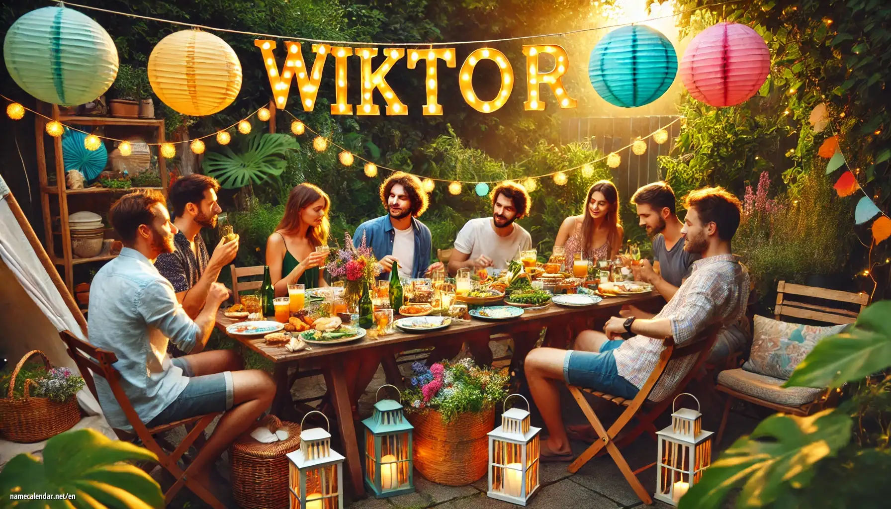 Celebration of name day and name - Wiktor