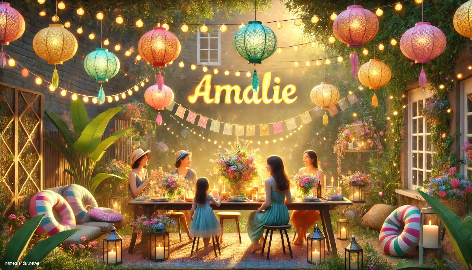 Celebración del onomástico y del nombre - Amálie