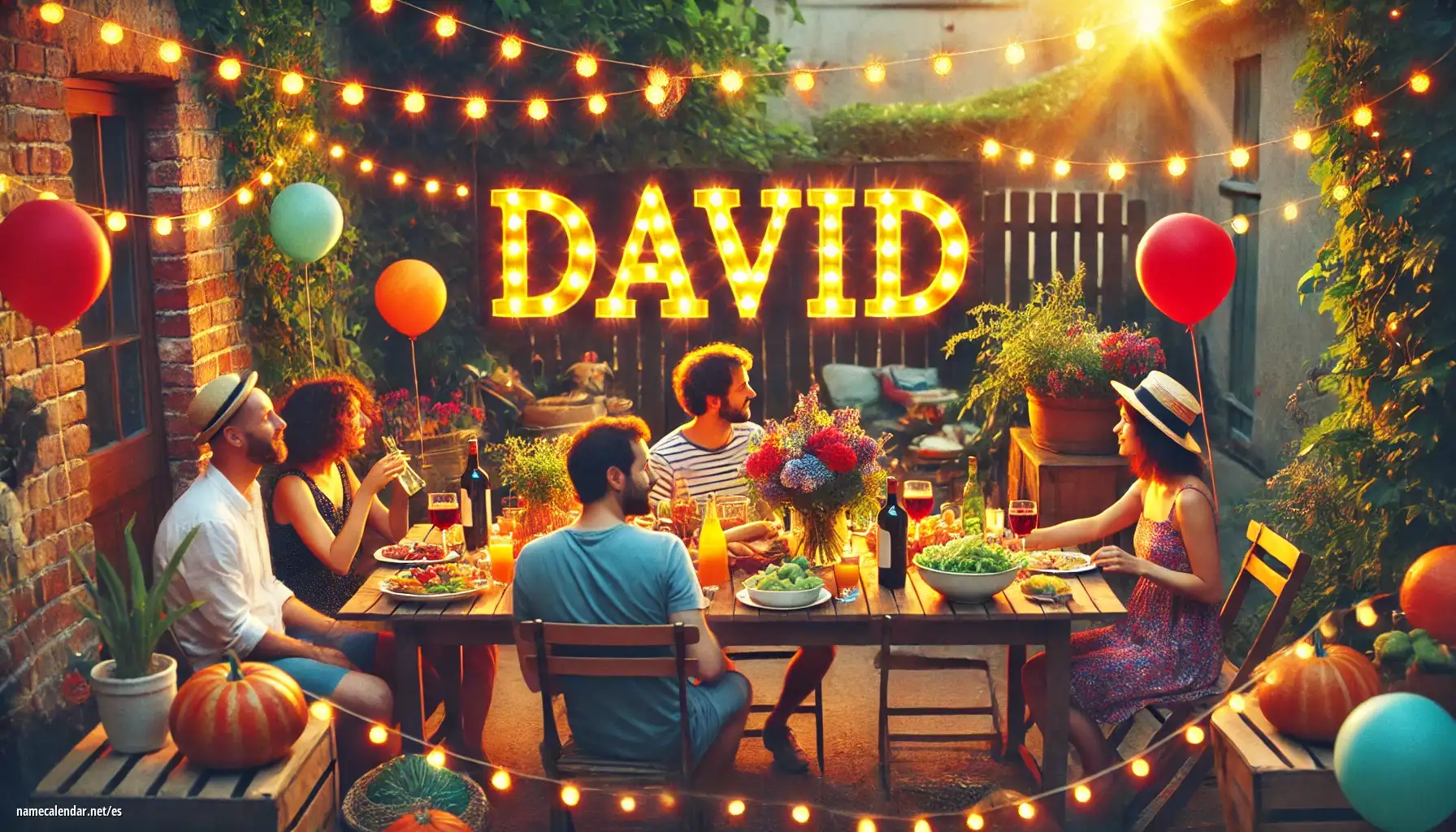 Celebración del onomástico y del nombre - Dávid