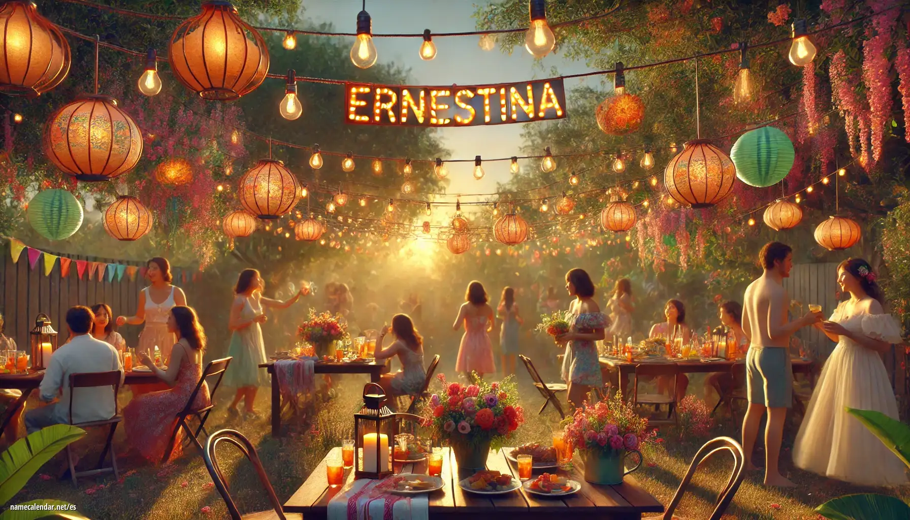 Celebración del onomástico y del nombre - Ernestina