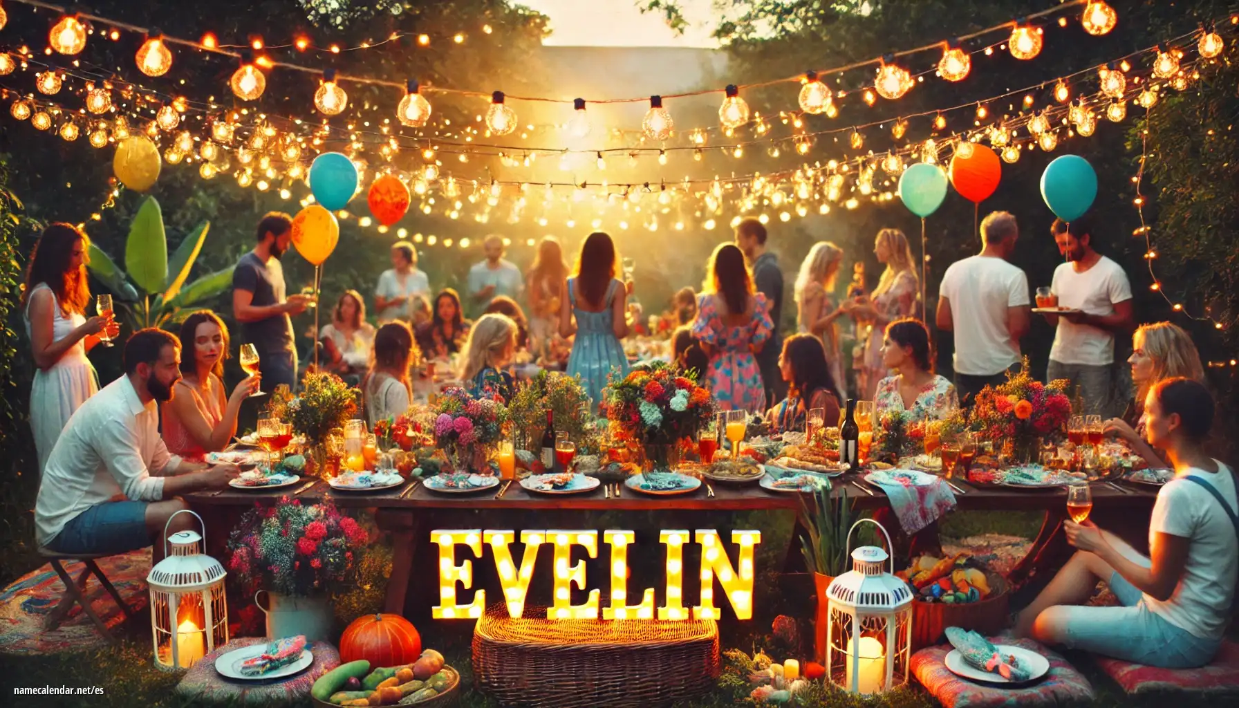 Celebración del onomástico y del nombre - Evelin