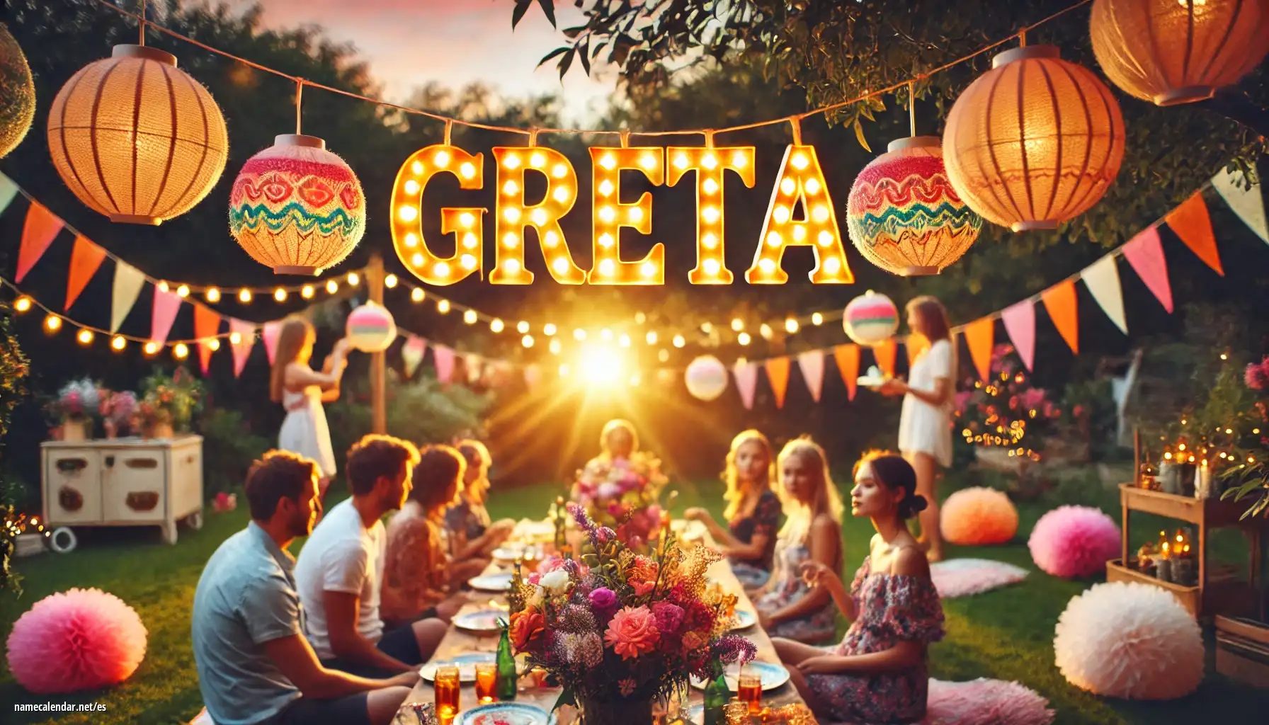 Celebración del onomástico y del nombre - Gréta