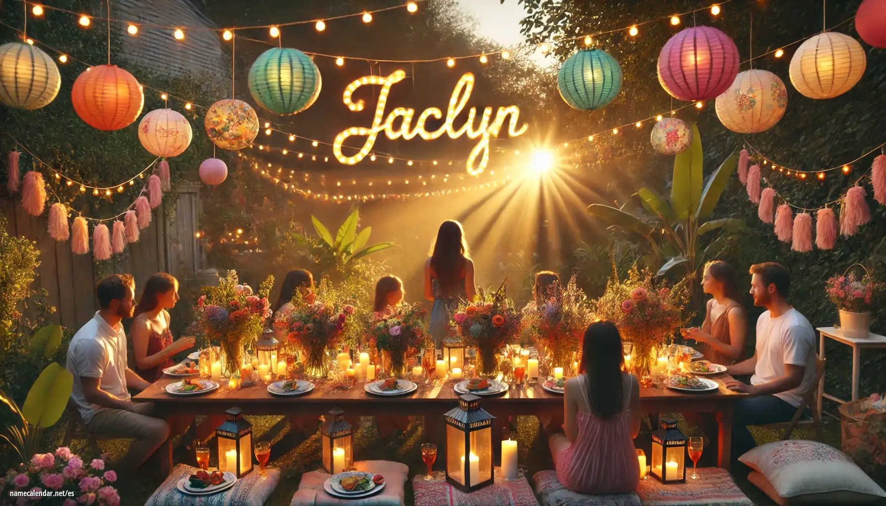 Celebración del onomástico y del nombre - Jaclyn