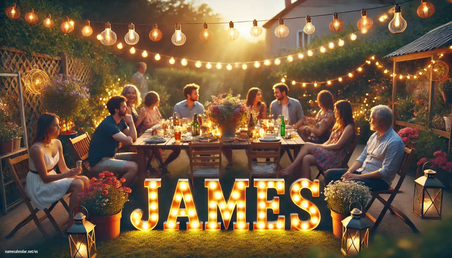 Celebración del onomástico y del nombre - James