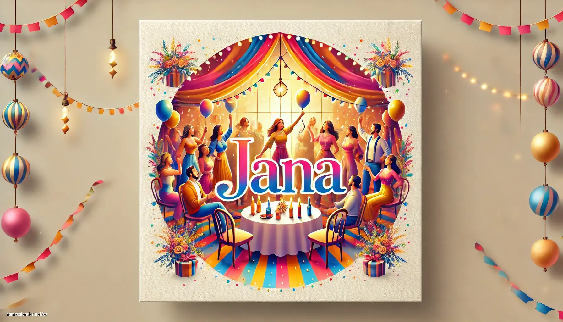 Celebración del onomástico y del nombre - Jana