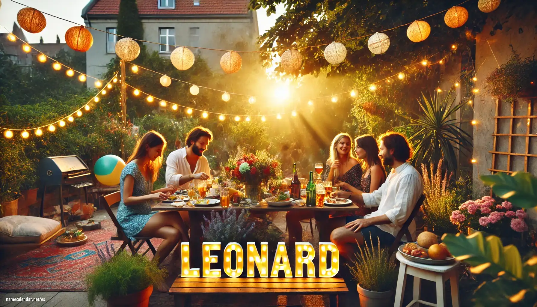 Celebración del onomástico y del nombre - Leonard