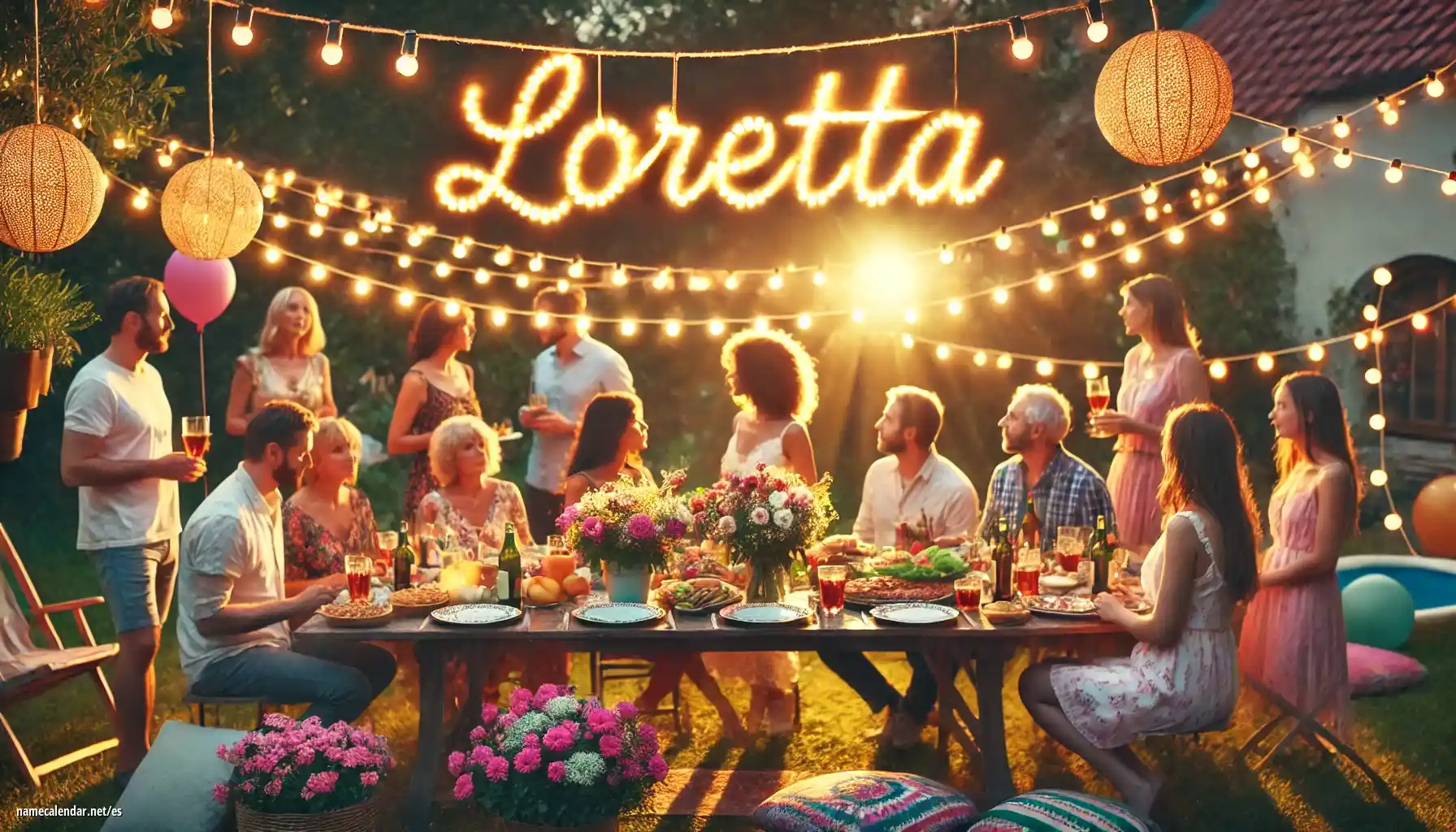 Celebración del onomástico y del nombre - Loretta