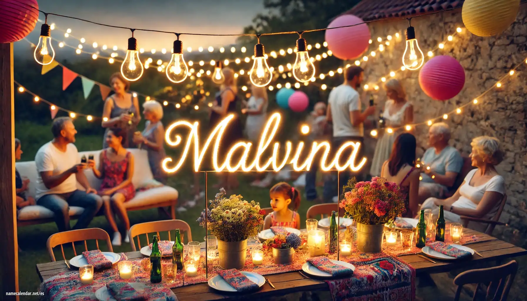 Celebración del onomástico y del nombre - Malvina