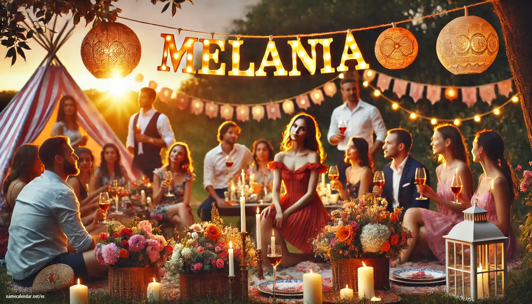 Celebración del onomástico y del nombre - Melania