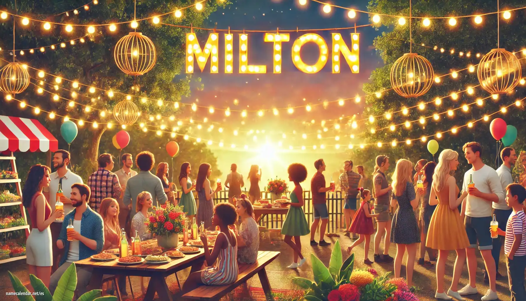 Celebración del onomástico y del nombre - Milton