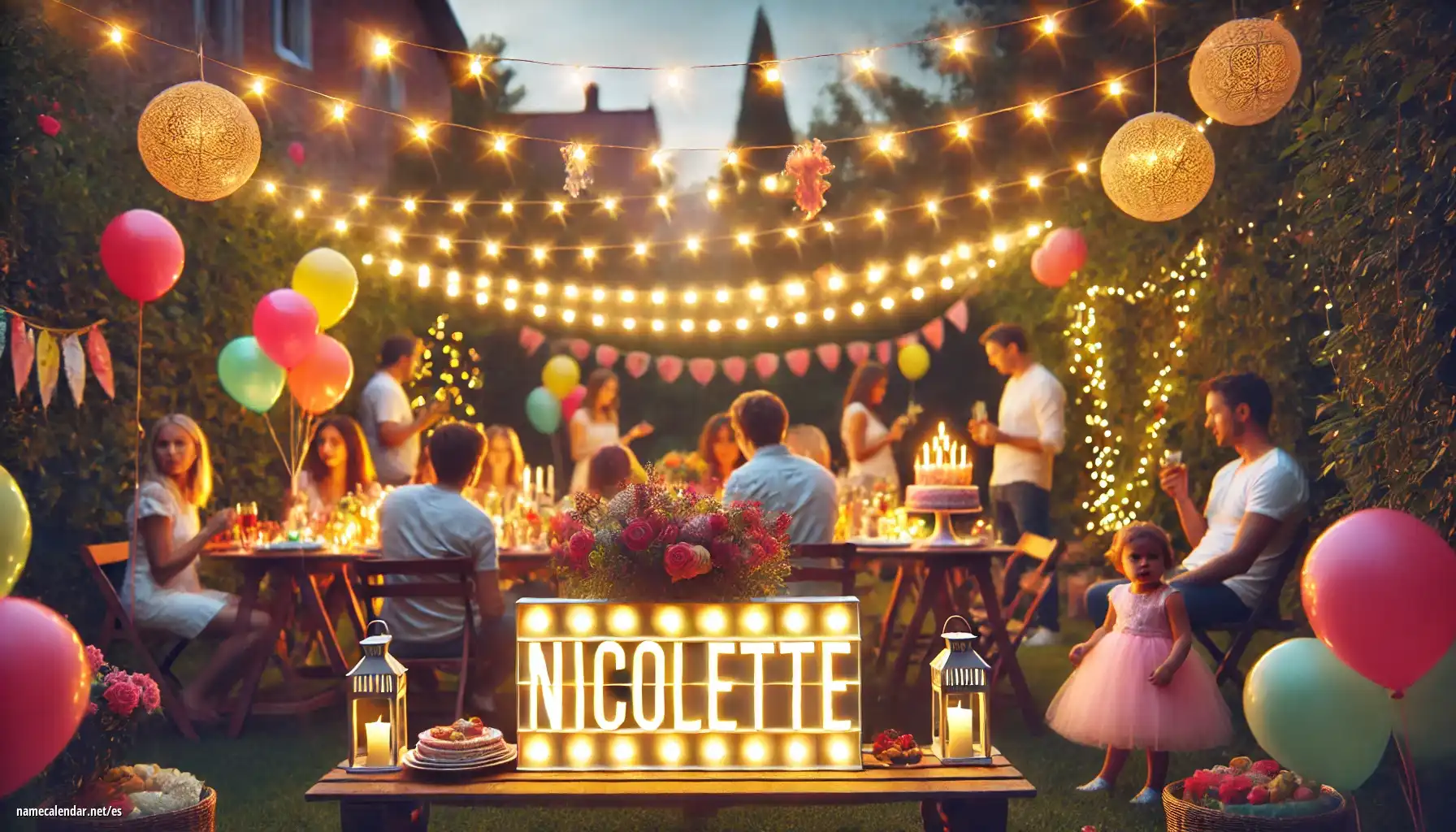Celebración del onomástico y del nombre - Nicolette