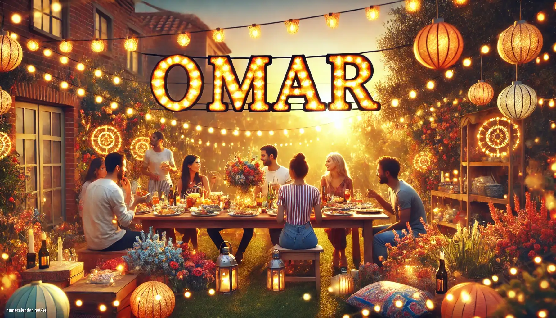 Celebración del onomástico y del nombre - Omar