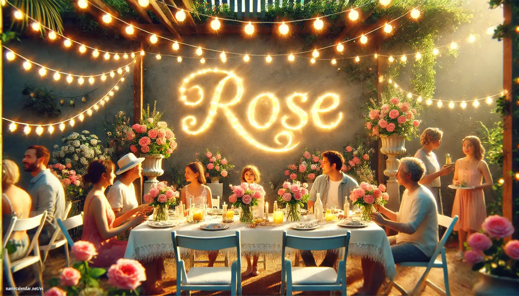 Celebración del onomástico y del nombre - Rose