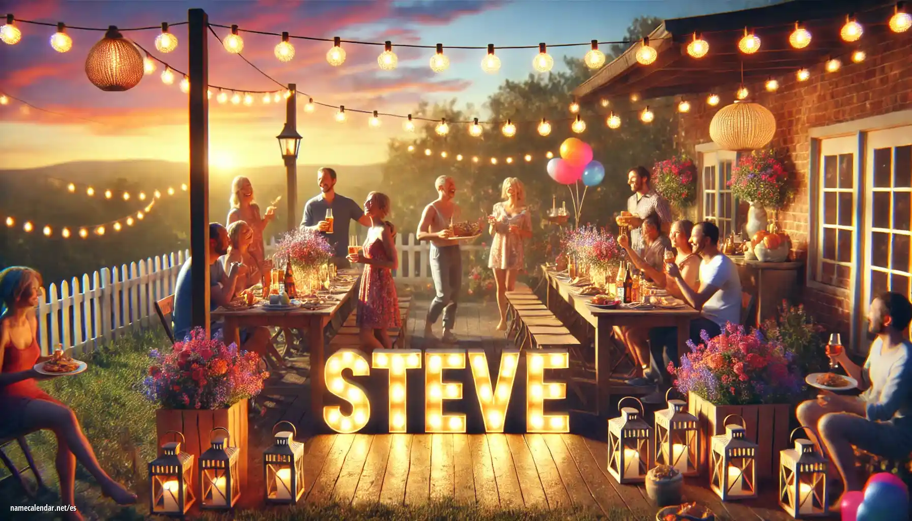 Celebración del onomástico y del nombre - Steve