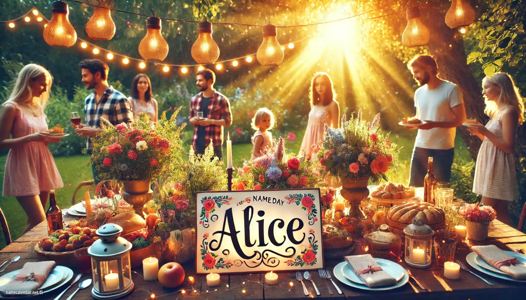 Nimipäivän ja nimen juhliminen - Alice