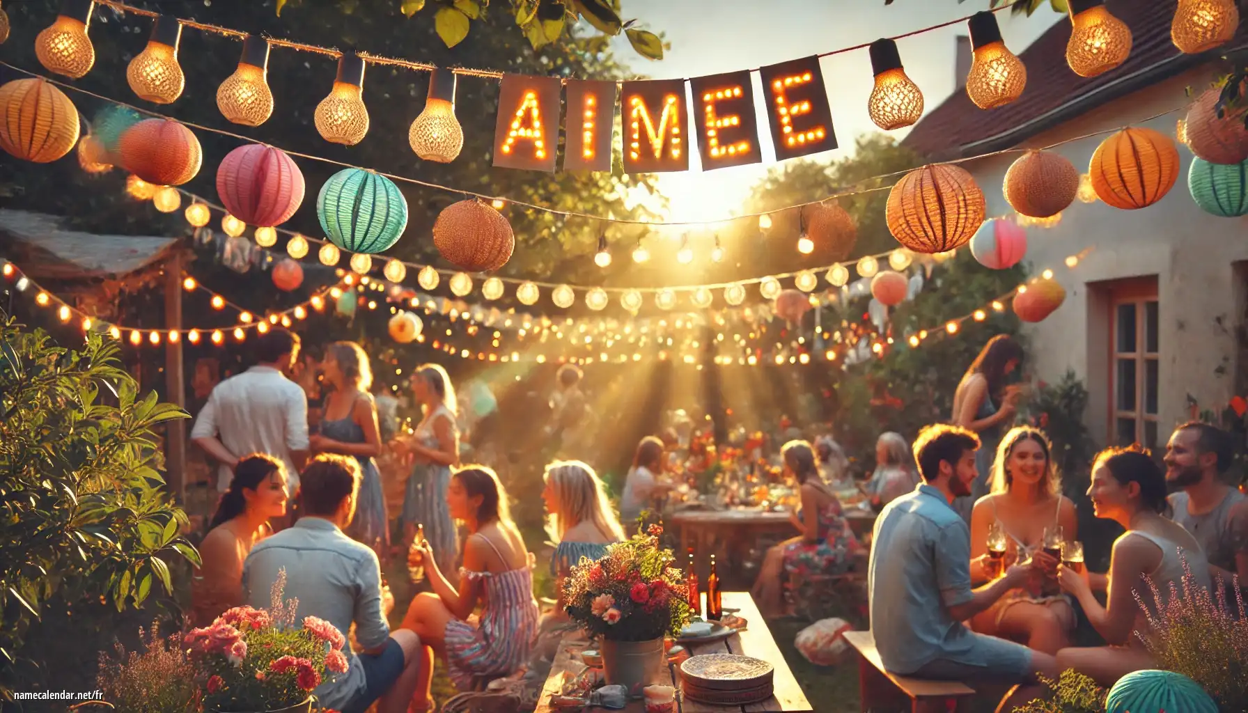 Célébration du jour du nom et du nom - Aimée