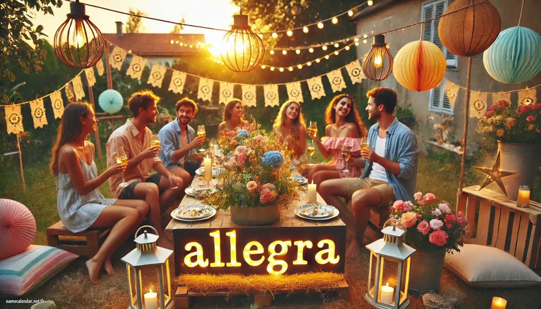 Célébration du jour du nom et du nom - Allegra