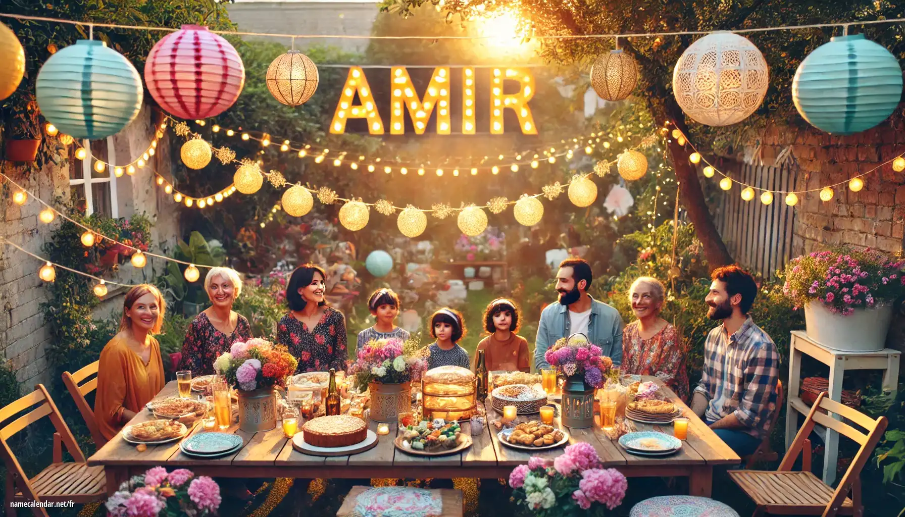 Célébration du jour du nom et du nom - Amir